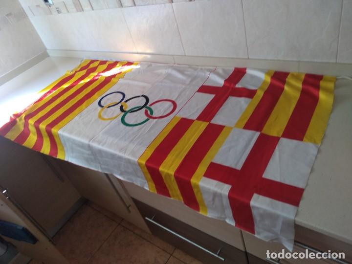 Coleccionismo deportivo: Bandera de las Olimpiadas de Barcelona 92. Autentica. Es todo una - Foto 3 - 283218473