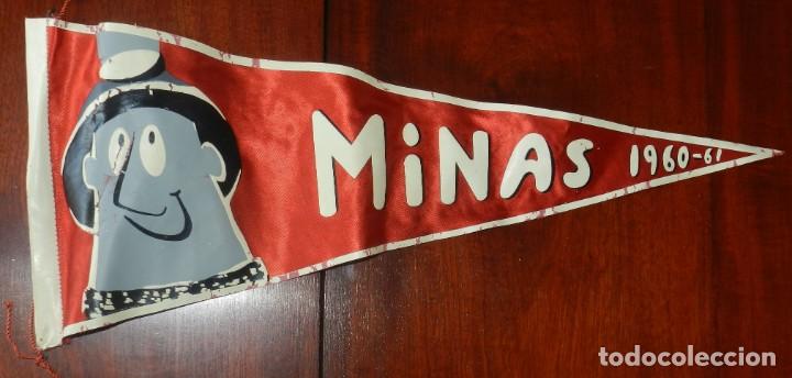 Coleccionismo deportivo: BANDERIN DE LAS MINAS, A&Ntilde;O 1960 / 61, MIDE 49 CMS. - Foto 1
