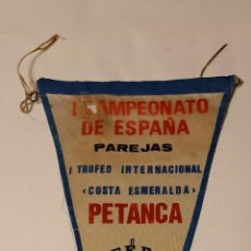 Coleccionismo deportivo: BANDERÍN DE PETANCA 1° CTO. DE ESPAÑA AÑO 1970. Lote 298543433
