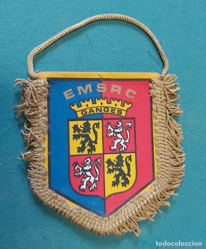 Coleccionismo deportivo: Bander&iacute;n EMSRC Ganges, 10 x 9 cm - Foto 1