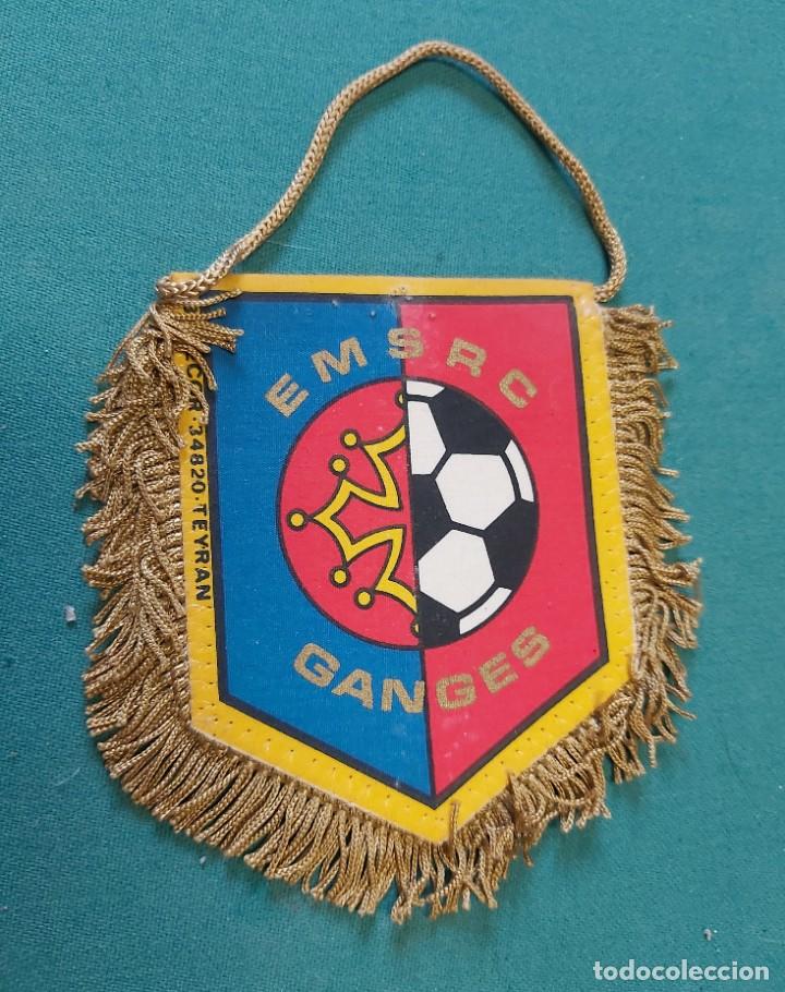 Coleccionismo deportivo: Bander&iacute;n EMSRC Ganges, 10 x 9 cm - Foto 2