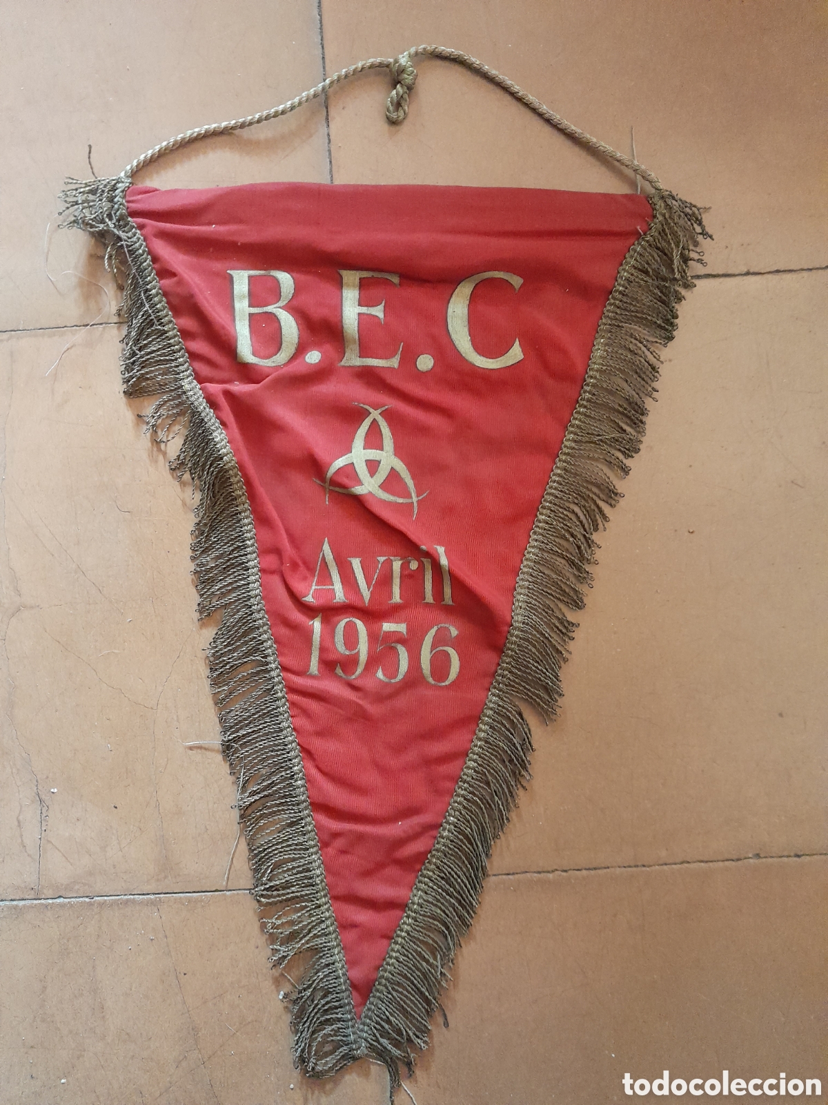 Coleccionismo deportivo: Banderin deportivo BEC - Foto 1