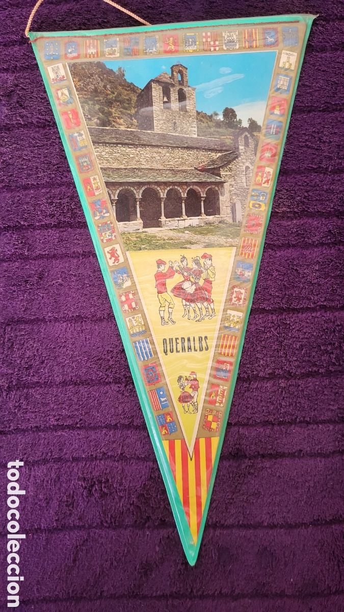 Coleccionismo deportivo: Banderina Querals - Foto 1