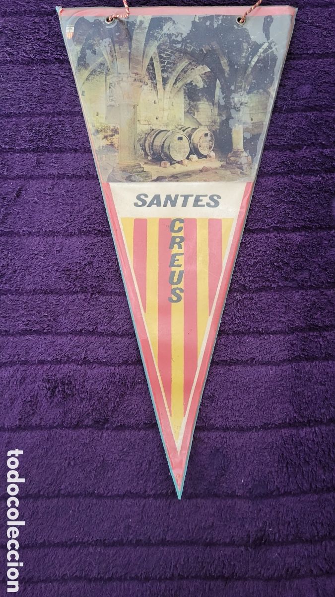 Coleccionismo deportivo: Banderina Santes Creus - Foto 1