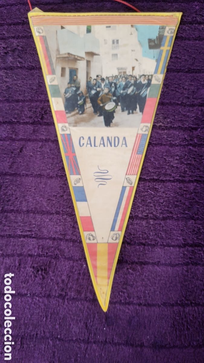 Coleccionismo deportivo: Banderin Calanda - Foto 1