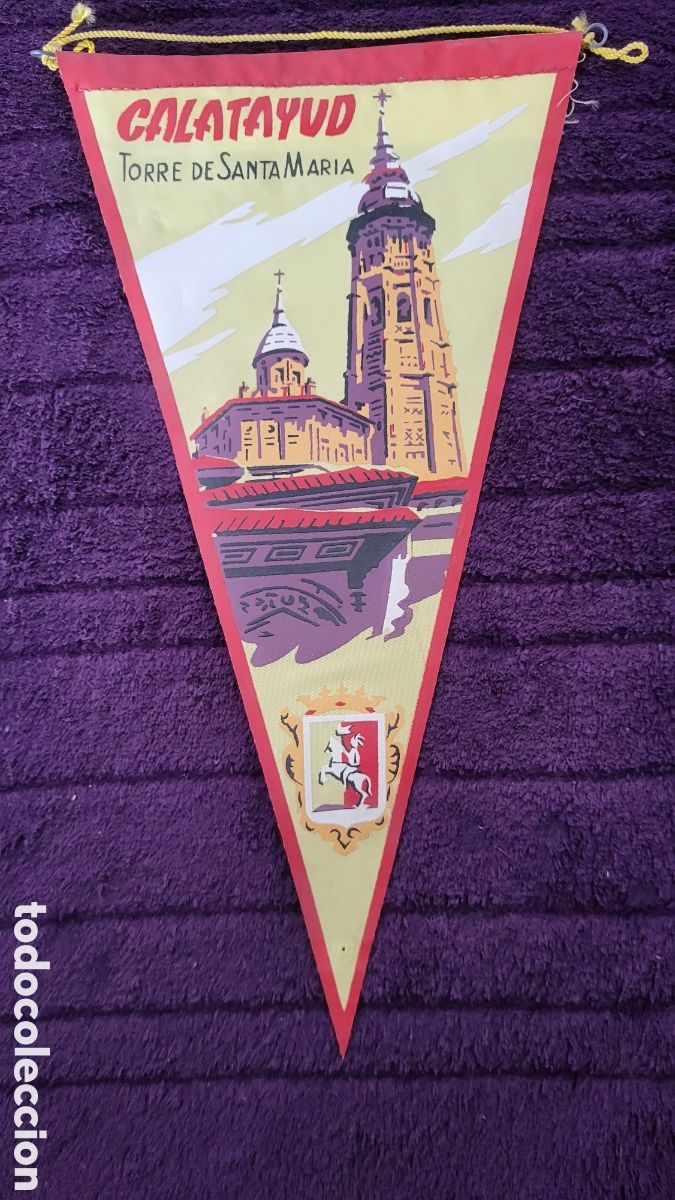 Coleccionismo deportivo: Banderina Catalayud - Foto 1