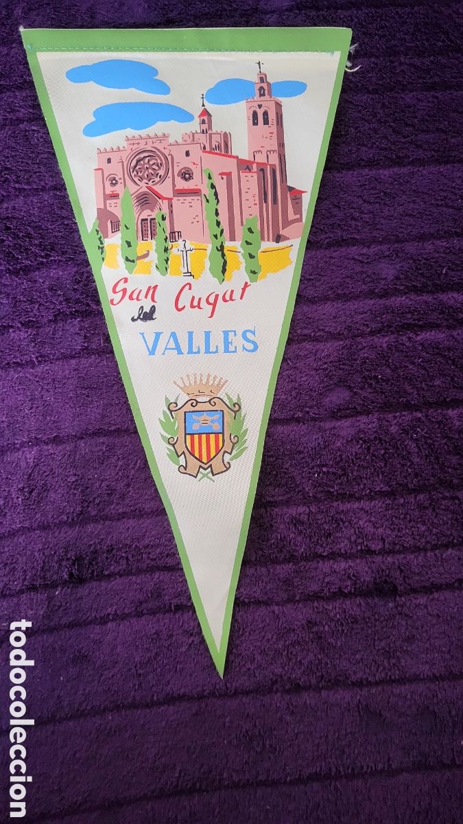 Coleccionismo deportivo: Banderina Sant Cugat de Valles - Foto 1