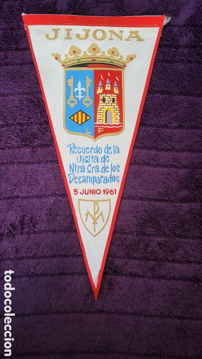Coleccionismo deportivo: Banderina Jijona - Foto 1