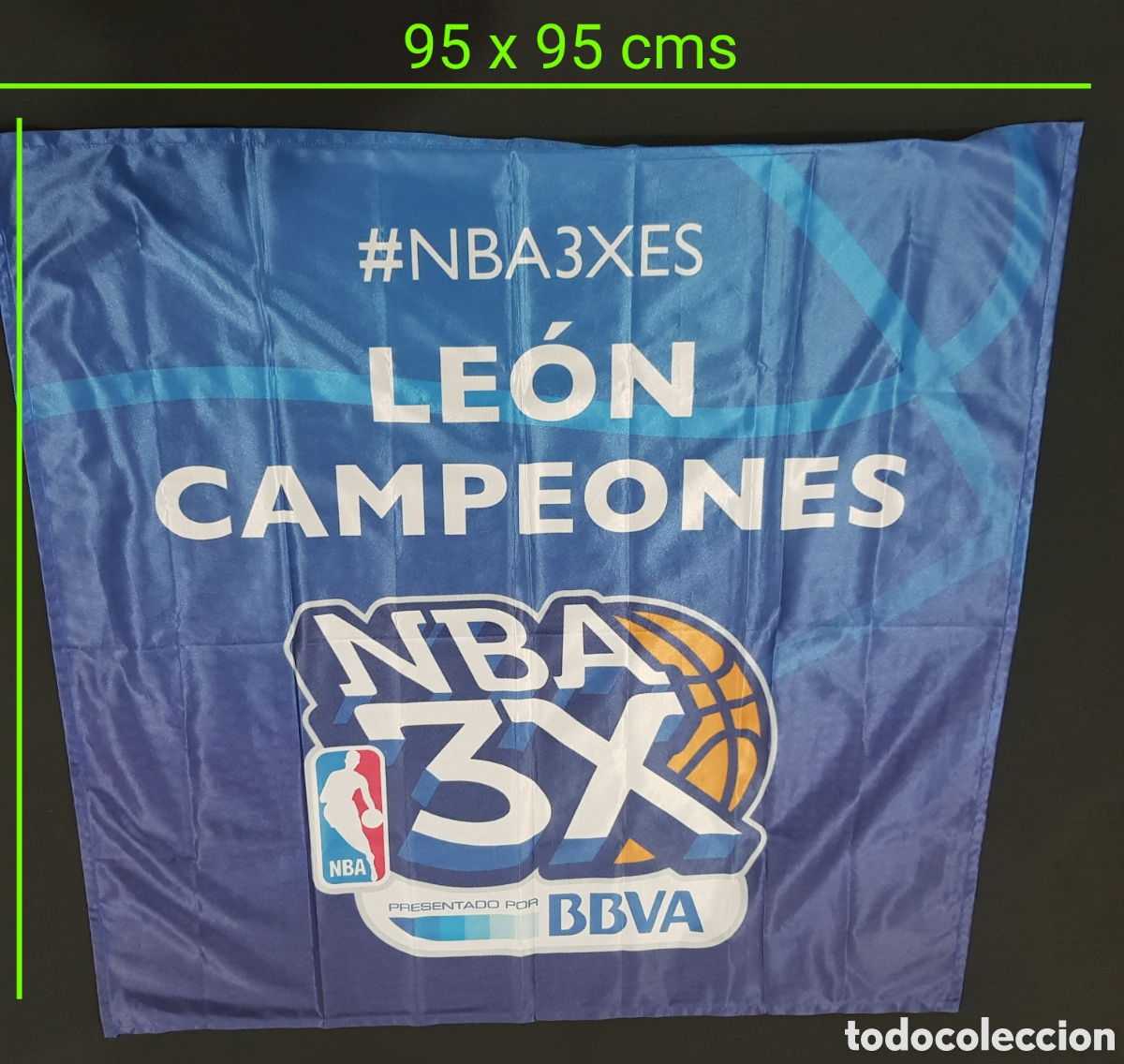 Coleccionismo deportivo: BANDERA NBA 3X ES LE&Oacute;N CAMPEONES BBVA - Foto 2