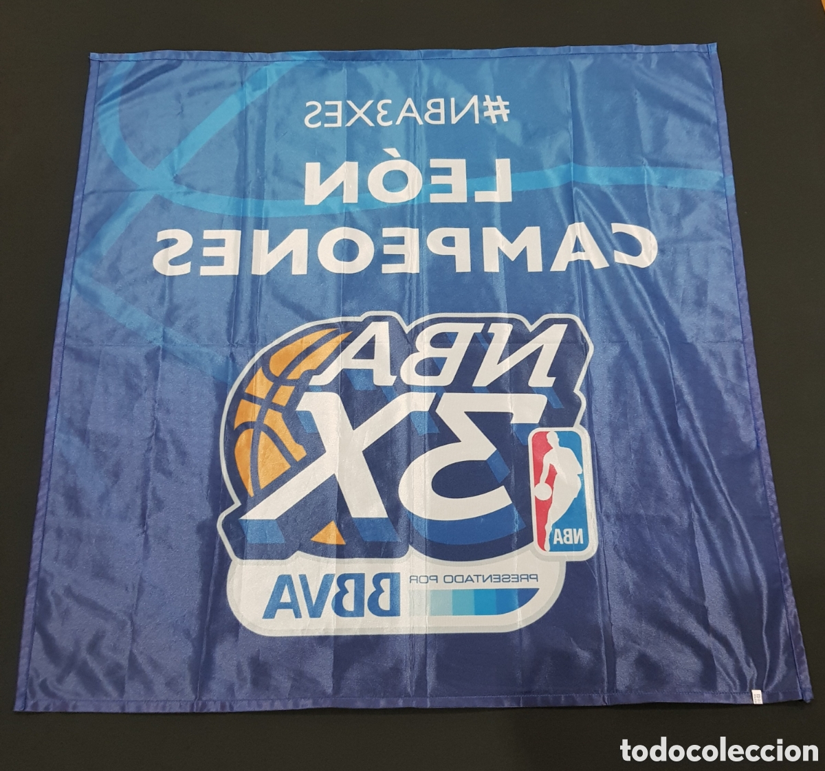 Coleccionismo deportivo: BANDERA NBA 3X ES LE&Oacute;N CAMPEONES BBVA - Foto 3
