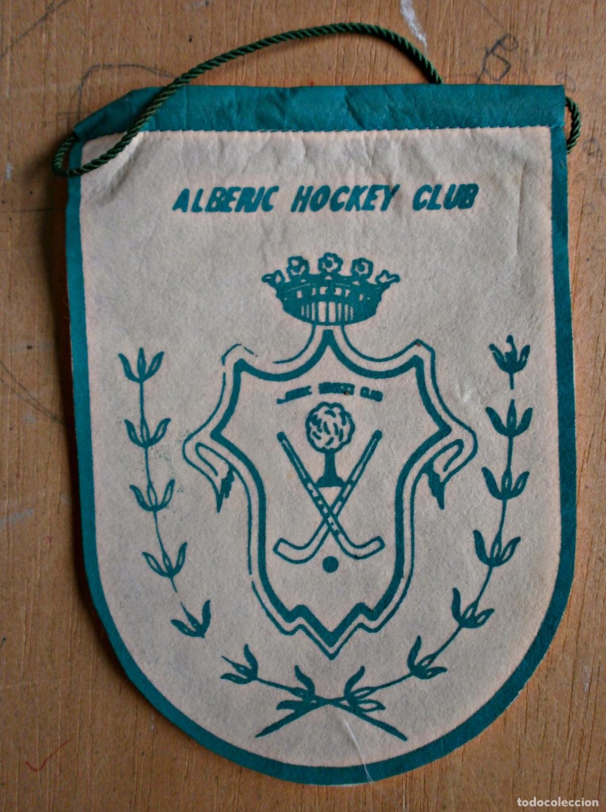 Coleccionismo deportivo: banderin hoquei ALBERIC - Foto 1