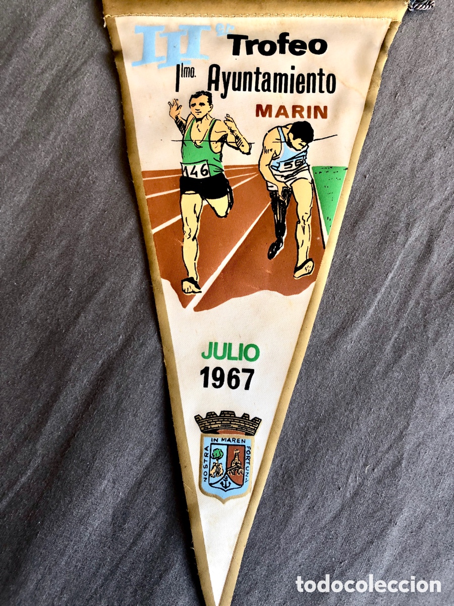 Coleccionismo deportivo: Bander&iacute;n antiguo atletismo - Foto 2