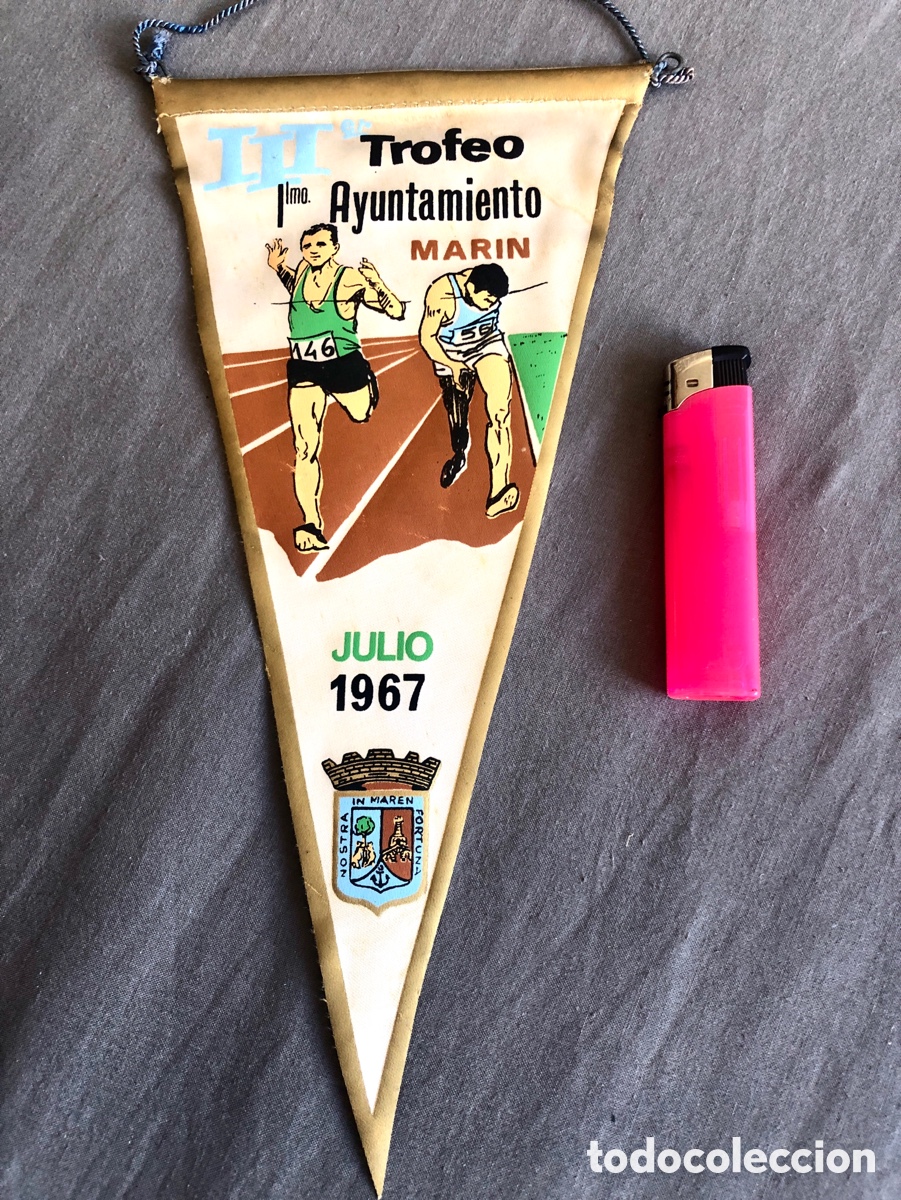 Coleccionismo deportivo: Bander&iacute;n antiguo atletismo - Foto 7