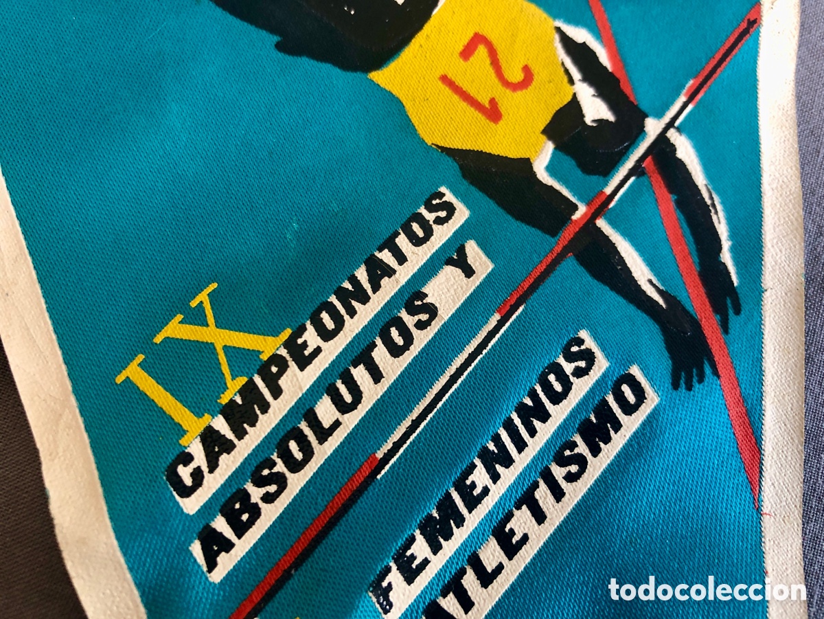 Coleccionismo deportivo: Bander&iacute;n antiguo atletismo - Foto 5