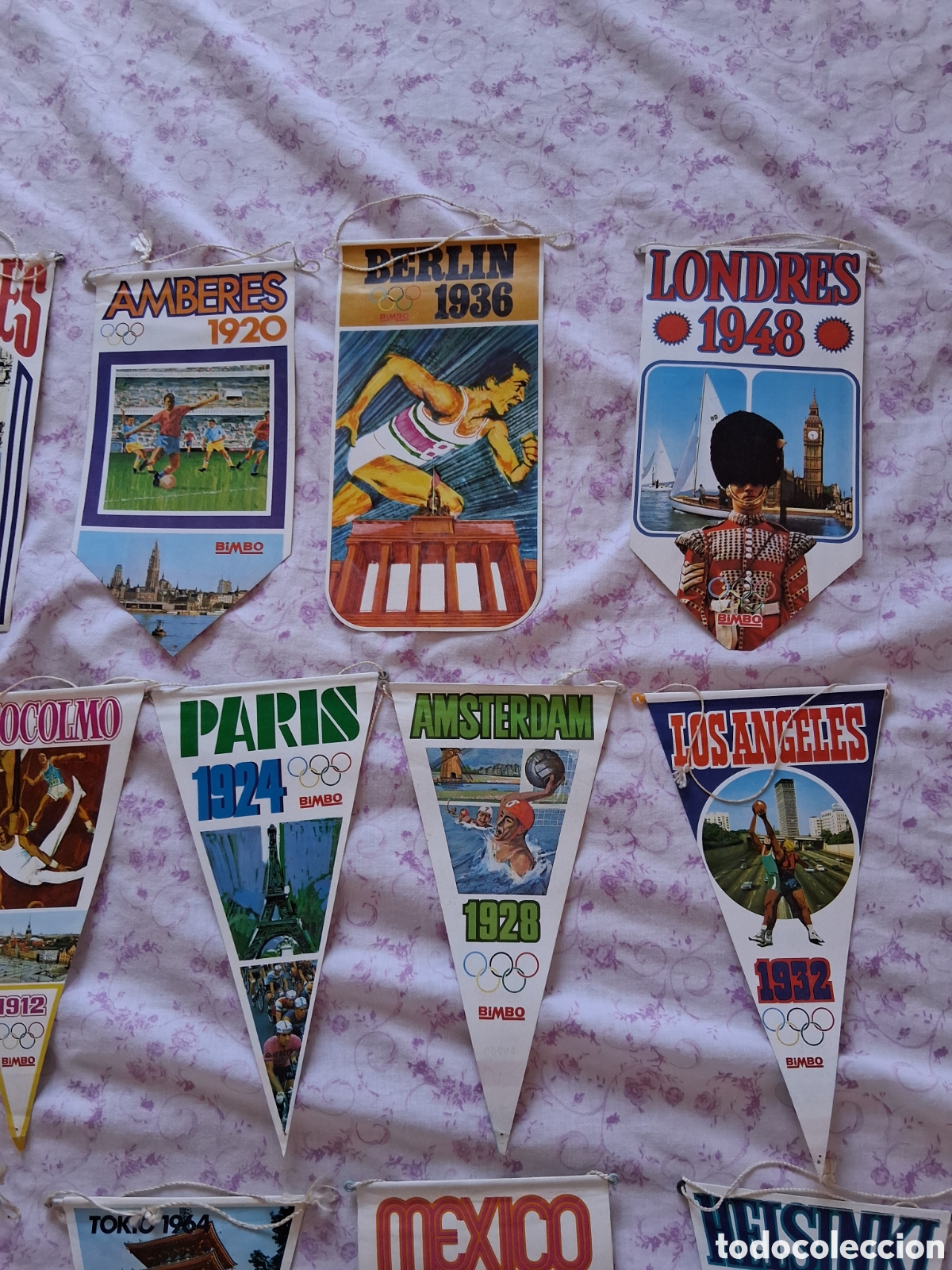 Coleccionismo deportivo: SUPERBANDERINES OL&Iacute;MPICOS BIMBO .COMPLETO - Foto 3