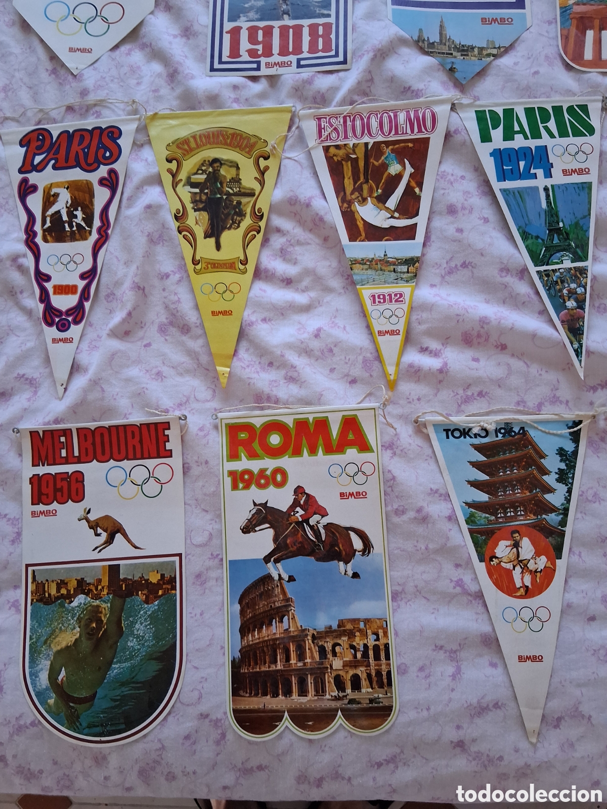 Coleccionismo deportivo: SUPERBANDERINES OL&Iacute;MPICOS BIMBO .COMPLETO - Foto 4