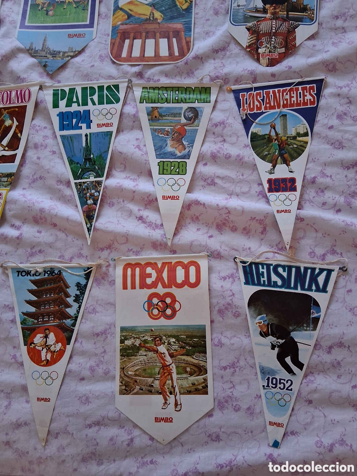 Coleccionismo deportivo: SUPERBANDERINES OL&Iacute;MPICOS BIMBO .COMPLETO - Foto 5