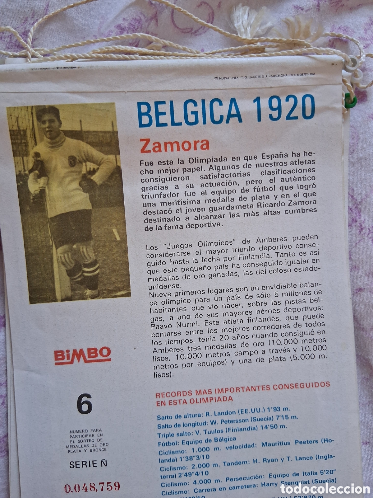 Coleccionismo deportivo: SUPERBANDERINES OL&Iacute;MPICOS BIMBO .COMPLETO - Foto 11