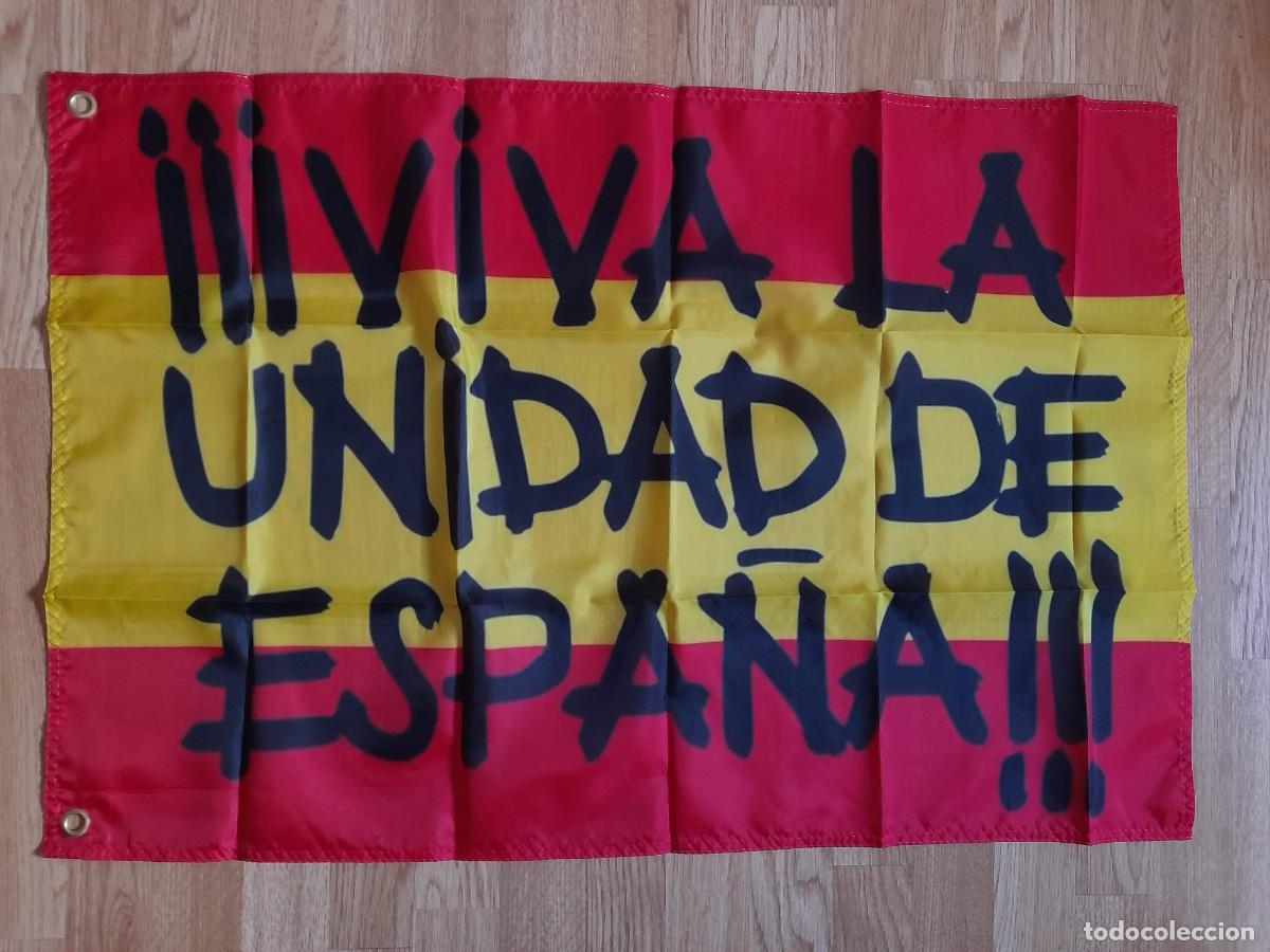 Coleccionismo deportivo: Bandera Viva la Unidad de Espa&ntilde;a - Foto 1