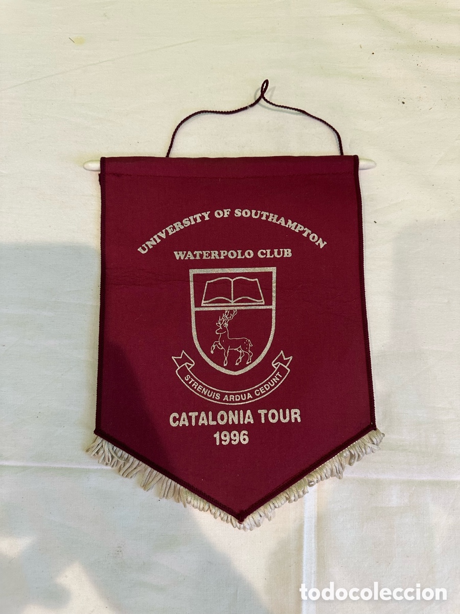 Coleccionismo deportivo: Bander&iacute;n University of Southampton Waterpolo Club Catalonia Tour 1996