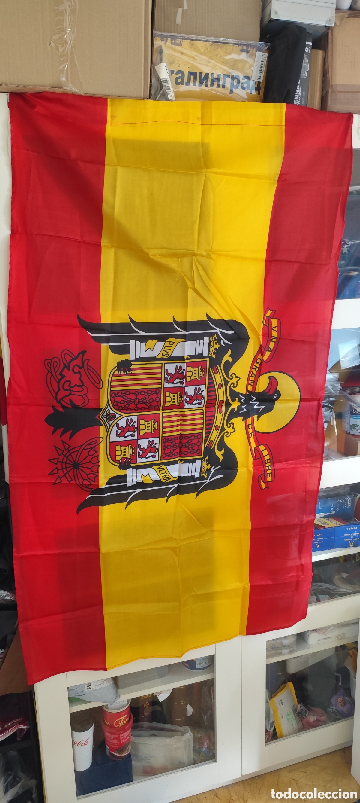 Coleccionismo deportivo: Bandera &Aacute;guila San Juan Espa&ntilde;a Franco