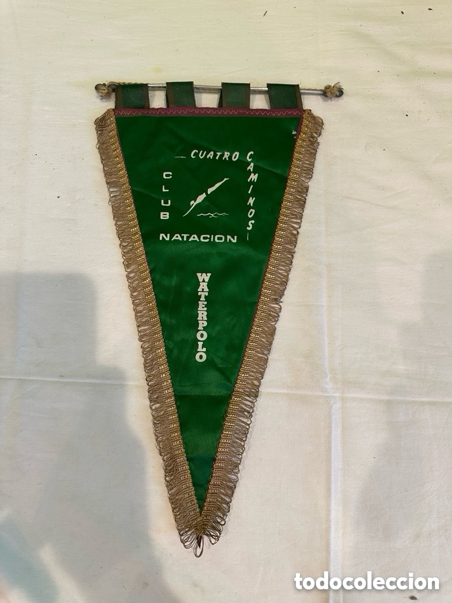 Colecionismo desportivo: Bander&iacute;n Club Nataci&oacute;n Cuatro Caminos waterpolo vintage