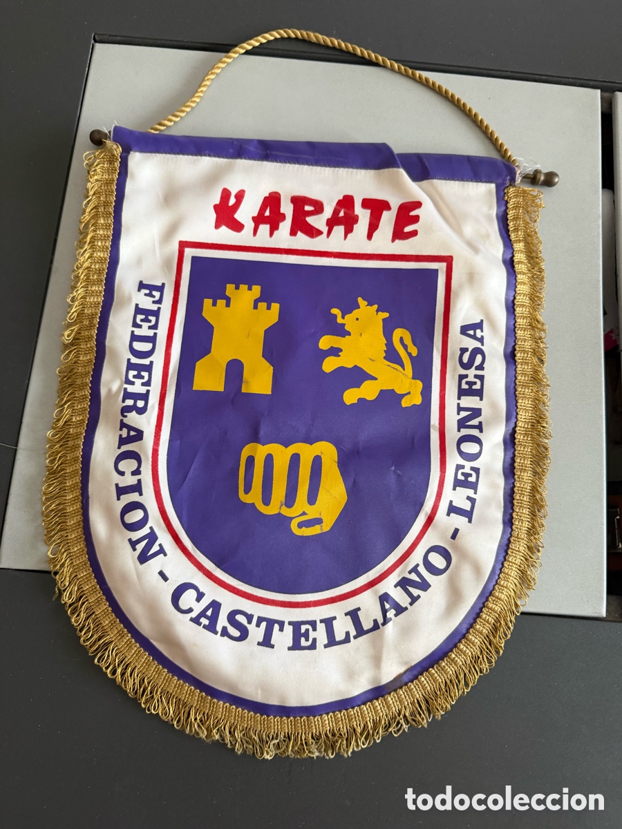 Coleccionismo deportivo: Bander&iacute;n Federaci&oacute;n Castellano-Leonesa. KARATE