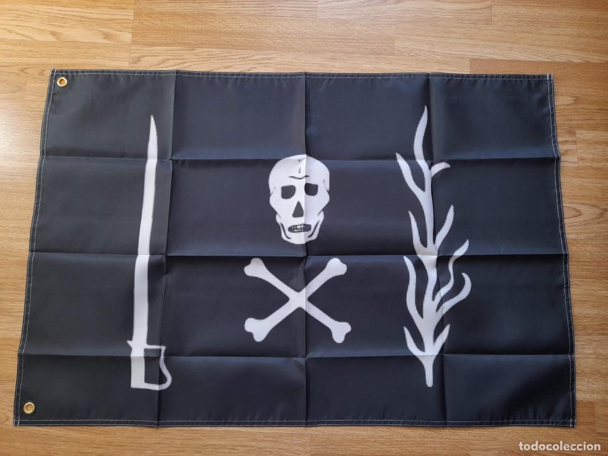 Coleccionismo deportivo: Bandera Cabrera Bandera Carlista. Bandera &rdquo;carlista pirata&rdquo;