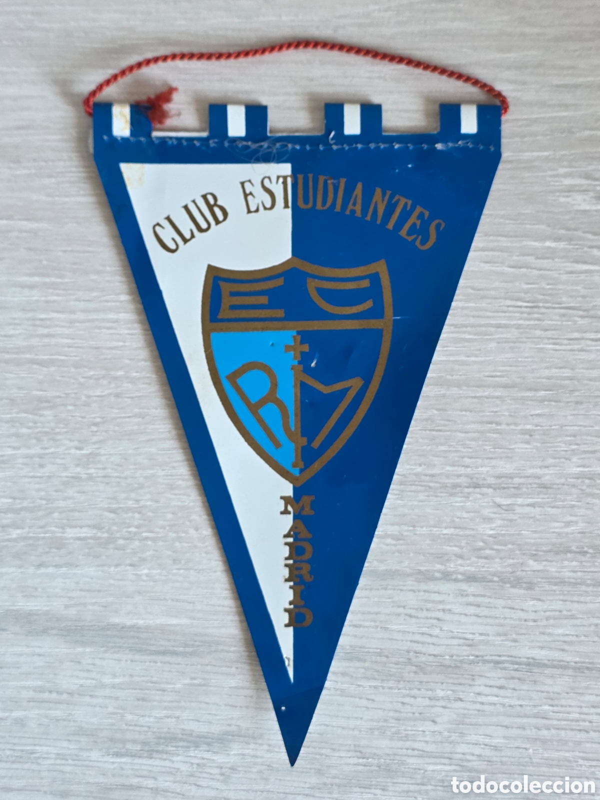 Coleccionismo deportivo: Bander&iacute;n Club Estudiantes Madrid - Baloncesto ACB - Decoraci&oacute;n Basket Pabell&oacute;n Ramiro de Maeztu