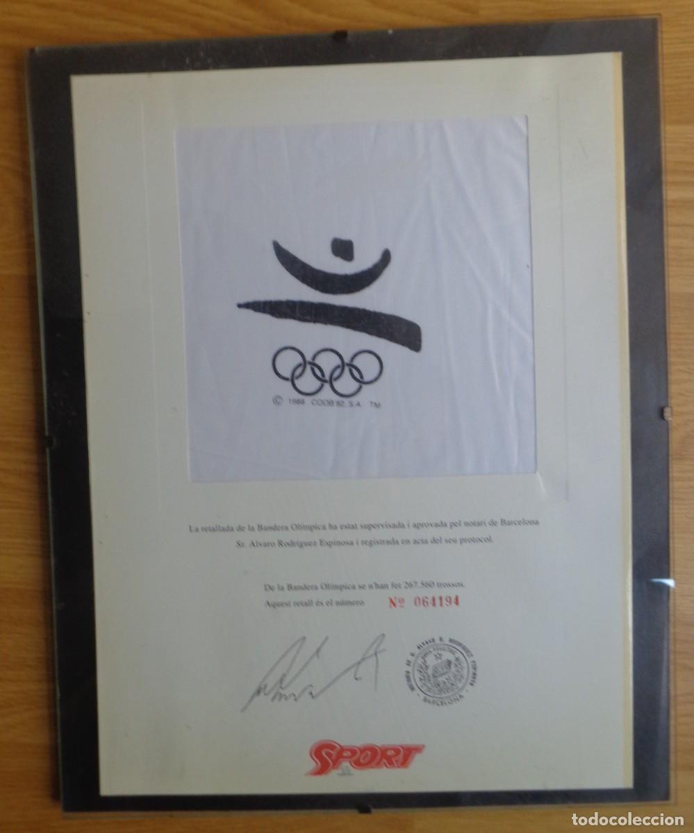 Coleccionismo deportivo: TROZO BANDERA OLIMPICA BARCELONA '92 ENUMERADA - DIARIO SPORT