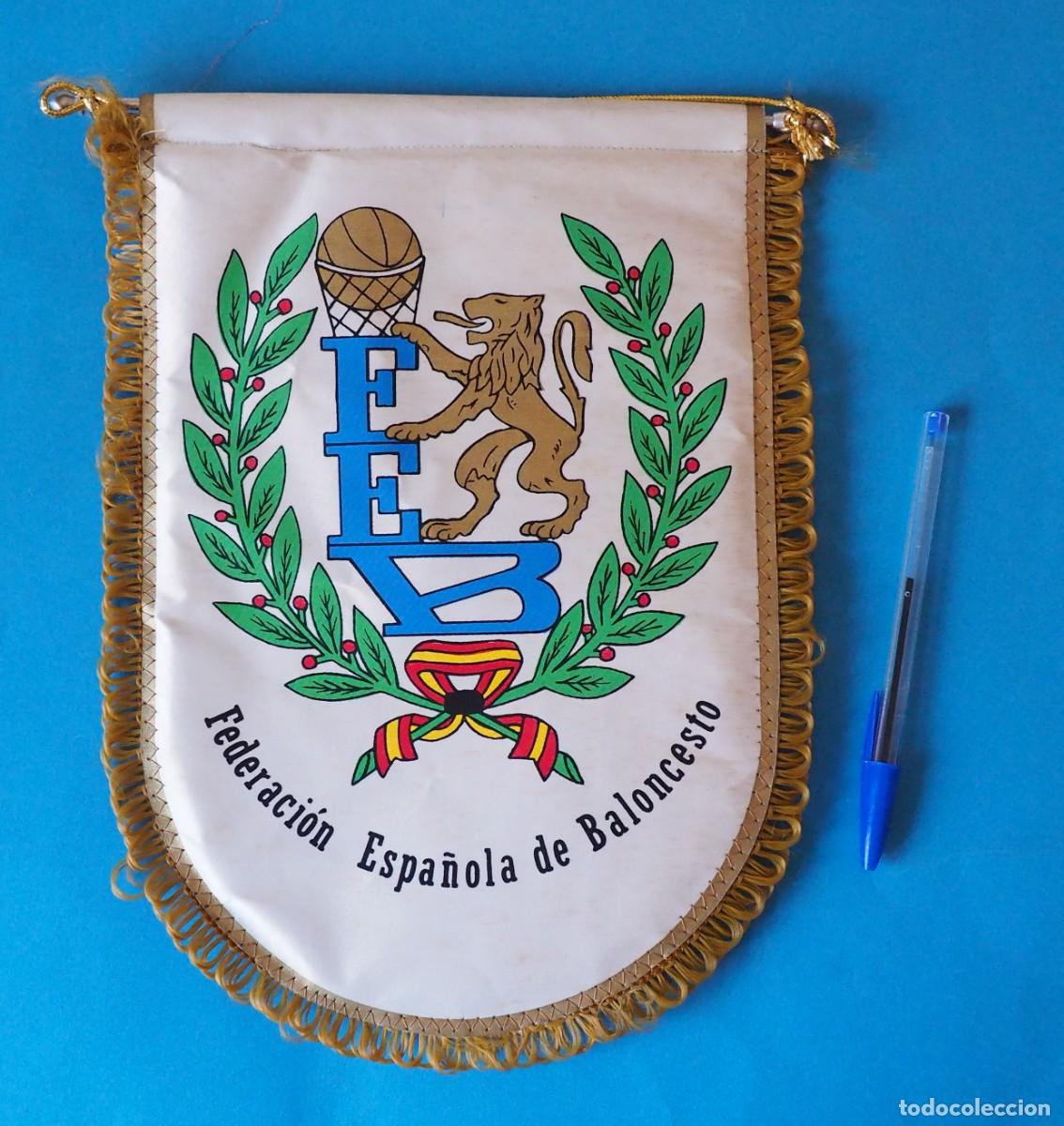 Coleccionismo deportivo: BANDER&Iacute;N DE BALONCESTO: FEDERACI&Oacute;N ESPA&Ntilde;OLA DE BALONCESTO