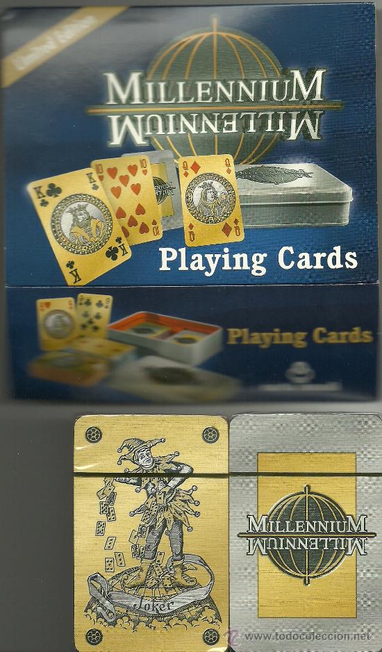 Barajas de cartas: 2 BARAJAS DE POKER MILLENIUM EDICION LIMITADA - Foto 1