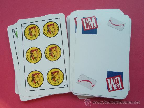 Barajas de cartas: Baraja con propaganda de la Casa L&M - Foto 1