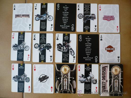Barajas de cartas: HERMOSA BARAJA DE HARLEY DAVIDSON - Foto 1