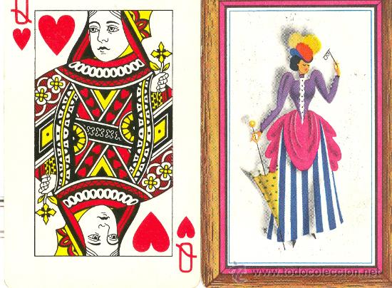 baraja de cartas de poker. dibujo señora - Buy Antique poker cards on  todocoleccion