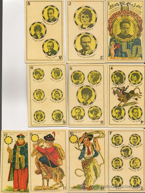 Decks of cards: BARAJA CINEMATOGR&Aacute;FICA FACS&Iacute;MIL