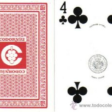 Barajas de cartas: BARAJA PUBLICITARIA CAVA CODORNIU-REVERSO ROJO-FOURNIER-AÑOS 70