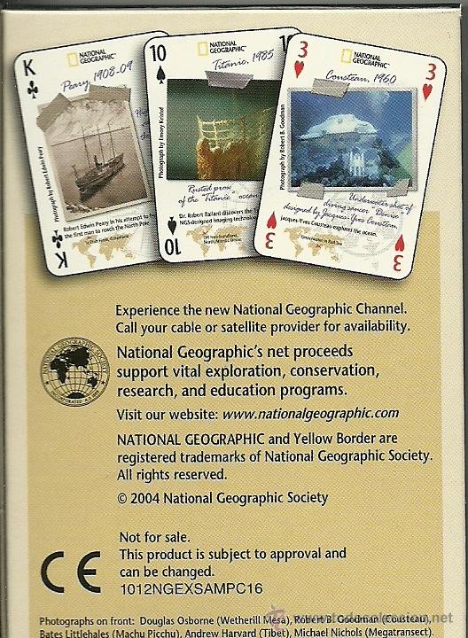 Barajas de cartas: NATIONAL GEOGRAPHIC EXPEDITION - Foto 3