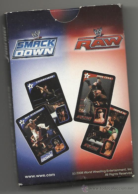 Barajas de cartas: BARAJA DE LUCHADORES SMACK DOWN   RAW - Foto 1