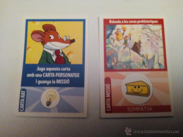 Barajas de cartas: Lote 2 cartas Geronimo Stilton - Foto 1