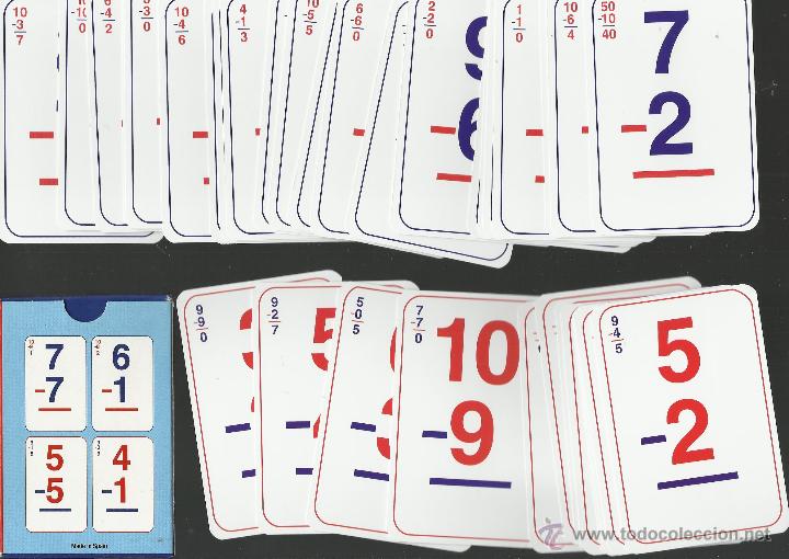 Barajas de cartas: RARA BARAJA PARA APRENDER A RESTAR COMPLETA NUEVA - Foto 1