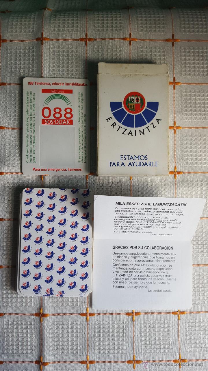 Barajas de cartas: Baraja ertzaintza - Foto 1