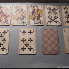 Barajas de cartas: ANTIGUA BARAJA FRANCESA S. XIX PARA JUGAR AL JUEGO DEL BELOTE , PIQUET , MANILLE 32 CARTAS COMPLETA