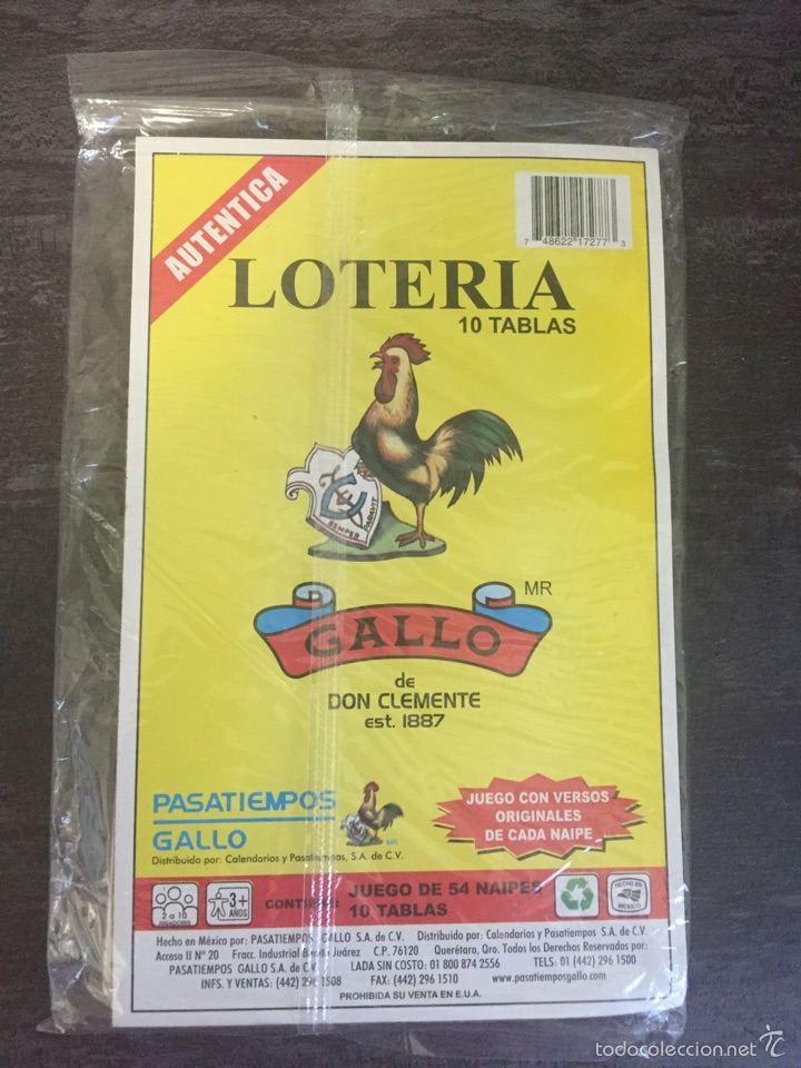 Autentica 10 Tablas by Gallo de Don Clemente Loteria