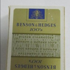 Barajas de cartas: BARAJA DE CARTAS. PUBLICITARIA. TABACO. BENSON & HEDGES 100'S. 