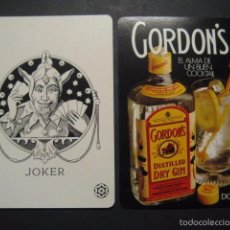 Jeux de cartes: JOKER GINEBRA - GIN GORDON'S. CARTA POKER, JOKER, MONO, COMODIN DE BARAJA.. Lote 59449965