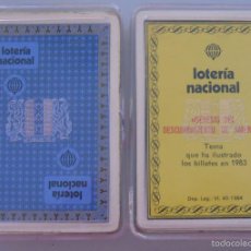 Barajas de cartas: BARAJA DE CARTAS ESPAÑOLA. FOURNIER. DÉCIMOS DE LA LOTERÍA NACIONAL 1983. DESCUBRIMIENTO DE AMÉRICA
