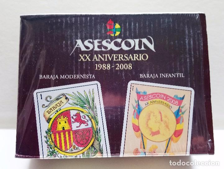 Barajas de cartas: BARAJAS DE CARTAS ESPA&Ntilde;OLA ASESCOIN XX ANIVERSARIO.-N&ordm; 345 DE 500 - NUEVAS -ENVI&Oacute; GRATIS