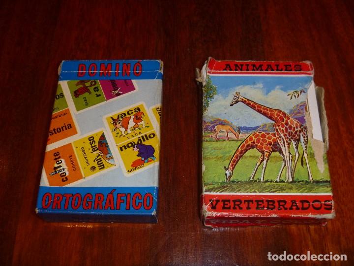 Kartenspiele: FOURNIER BARAJA ANIMALES VERTEBRADOS COMPLETA A&Ntilde;O 1968 M&Aacute;S REGALO DOMINO ORTOGRAF&Iacute;A INCOMPLETA