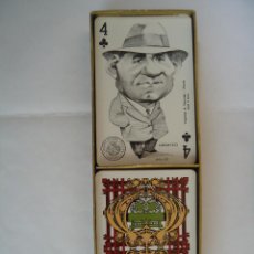 Jeux de cartes: ESTUCHE ANTIGUO CON 2 BARAJAS POLITICAS DE FOURNIER PINTADAS POR ORTUÑO. AÑO 1973 --- Z. Lote 112205947